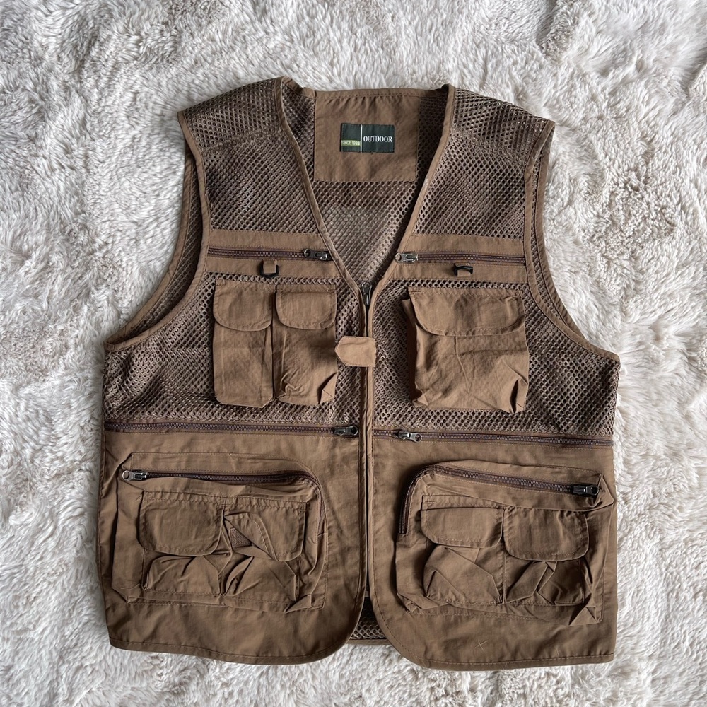 Brown Outdoor Utility Vest